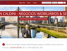 Tablet Screenshot of caldini.com.br